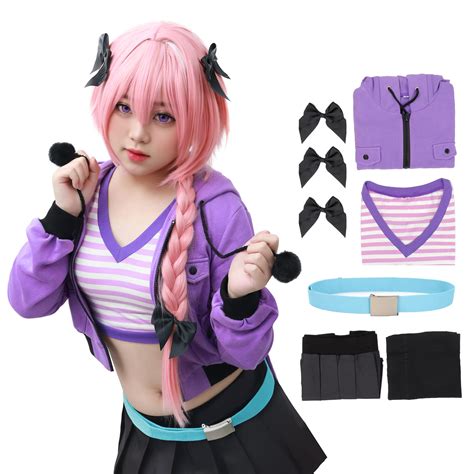 DAZCOS Womens US Size Astolfo Cosplay Costume for Halloween